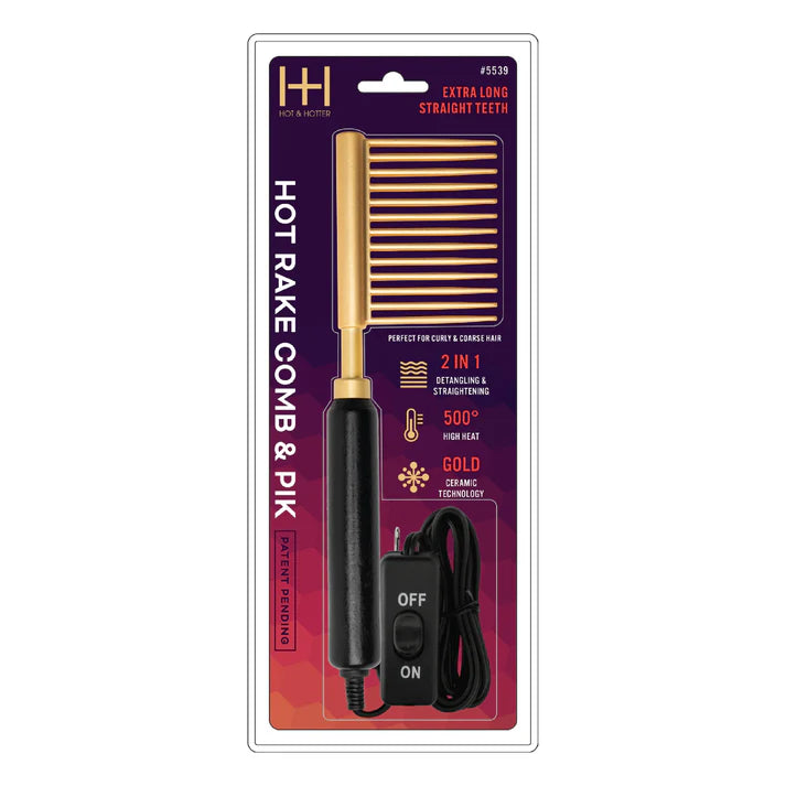 Annie-Hot & Hotter Ceramic Hot Rake Comb & Pik Gold