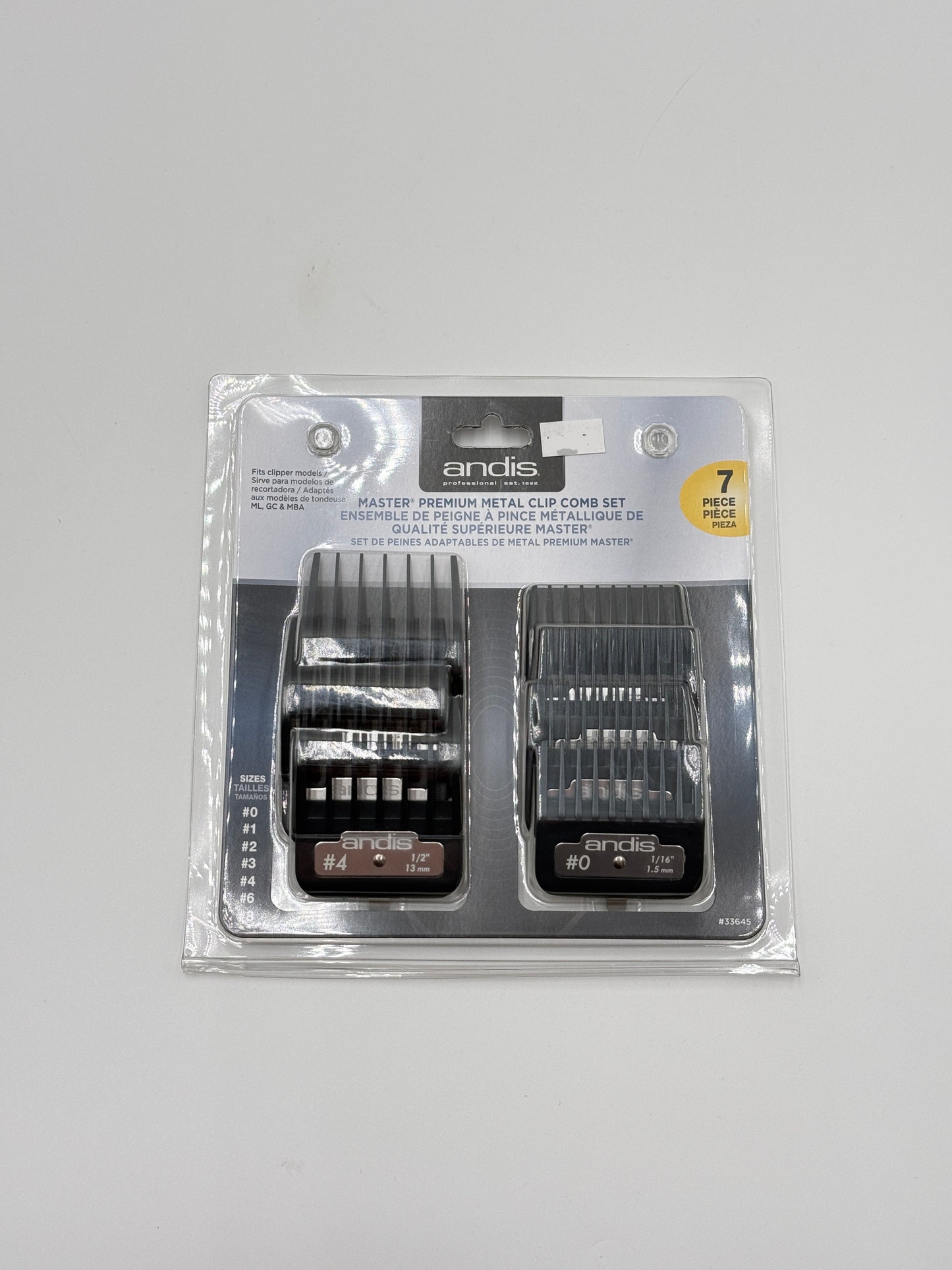 Andis-Master Premium Metal Clip Comb Set