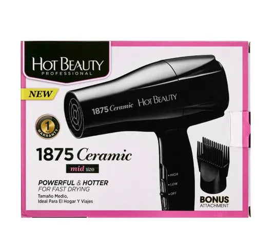 HOT BEAUTY 1875 CERAMIC HAIR DRYER