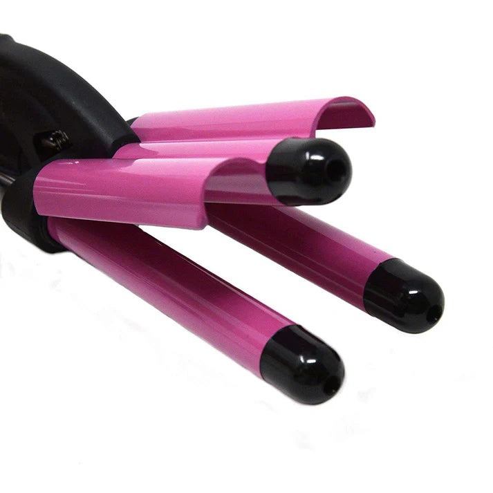 Annie-Hot & Hotter 3 Barrel Waver Curling Iron 3/4" Black & Pink