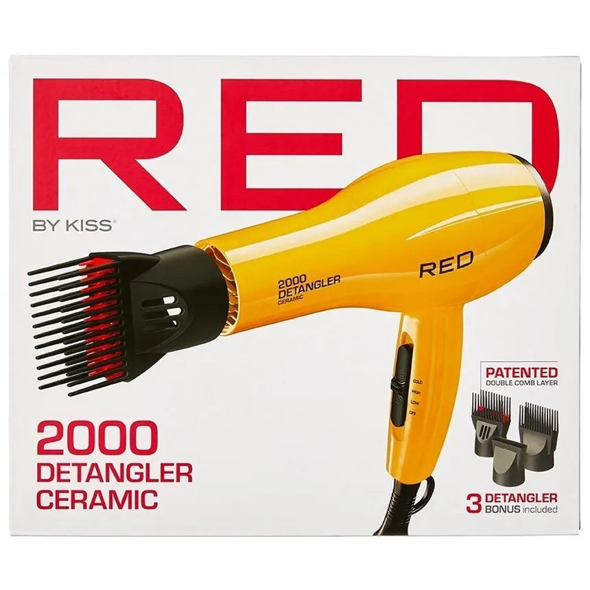 RED by KISS 2000 CERAMIC DETANGLER DRYER