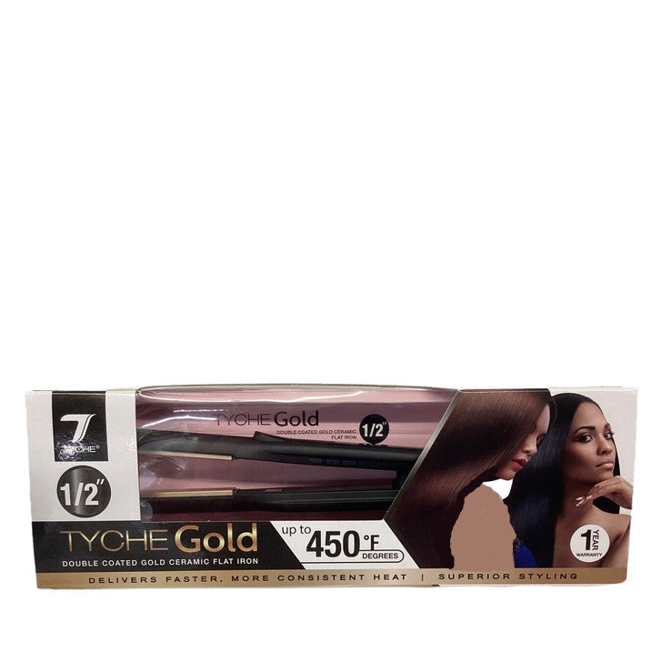 Nicka K-TYCHE Gold Double Coated Gold Ceramic Flat Iron