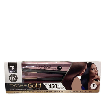 Nicka K-TYCHE Gold Double Coated Gold Ceramic Flat Iron