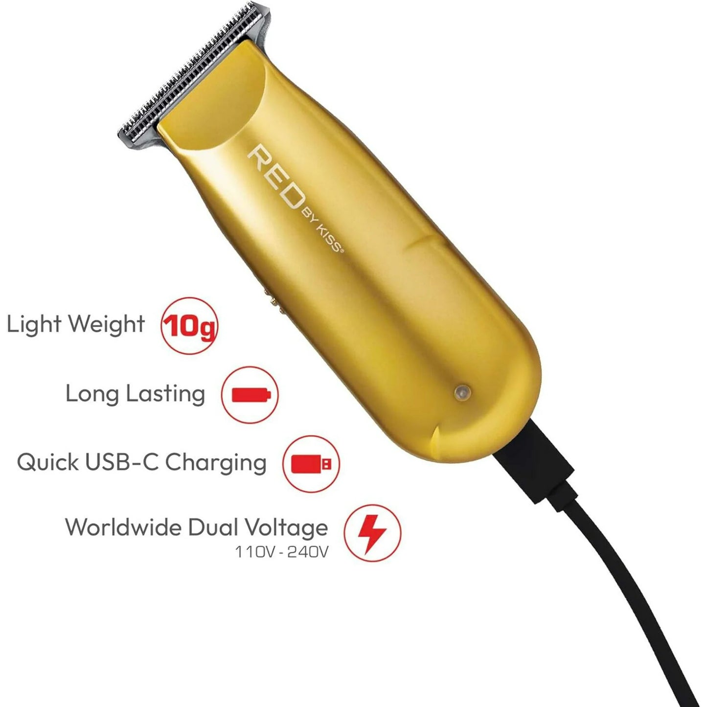 Red by Kiss Mini Cordless Hair Trimmer