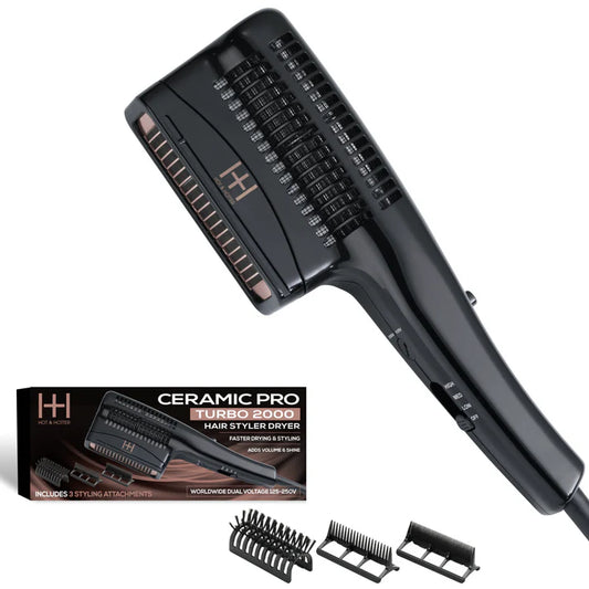Annie-Hot & Hotter Ceramic Pro Turbo 2000 Hair Styler Dryer Black