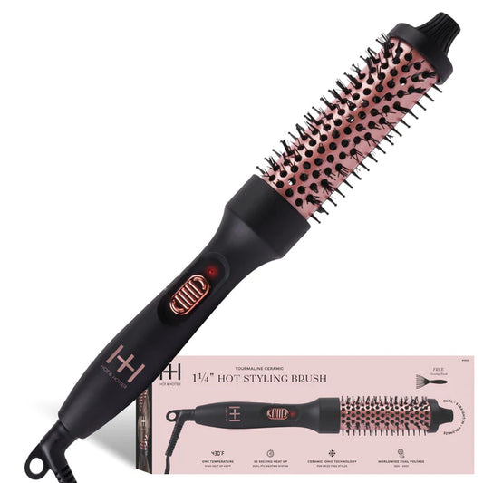 Annie-Hot & Hotter Tourmaline Ceramic Hot Styling Brush 1 1/4'' Black
