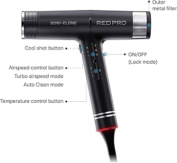 RED by KISS Red PRO Hair Dryer Soni-Clone 110,000 RPM