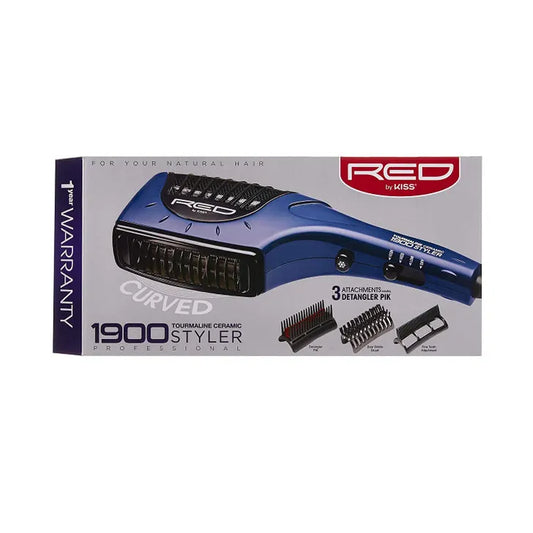 RED by KISS 1900 Ceramic Styler Hair Dryer with 3 Attachments