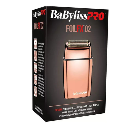 BaBylissPRO FOILFX02 Cord/Cordless Metal Double-Foil Shaver Rose Gold