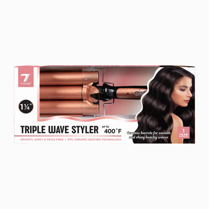 Nicka K-Tyche Triple Wave Styler 1 1/4”