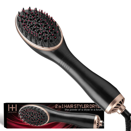 Annie-Hot & Hotter 2-in-1 Ceramic Hair Styler & Dryer Black & Gold