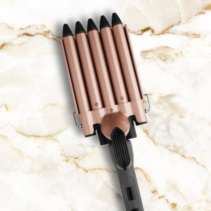 Annie-Hot & Hotter 5 Barrel Digital Ceramic Curling Iron 3/4'' Rose Gold