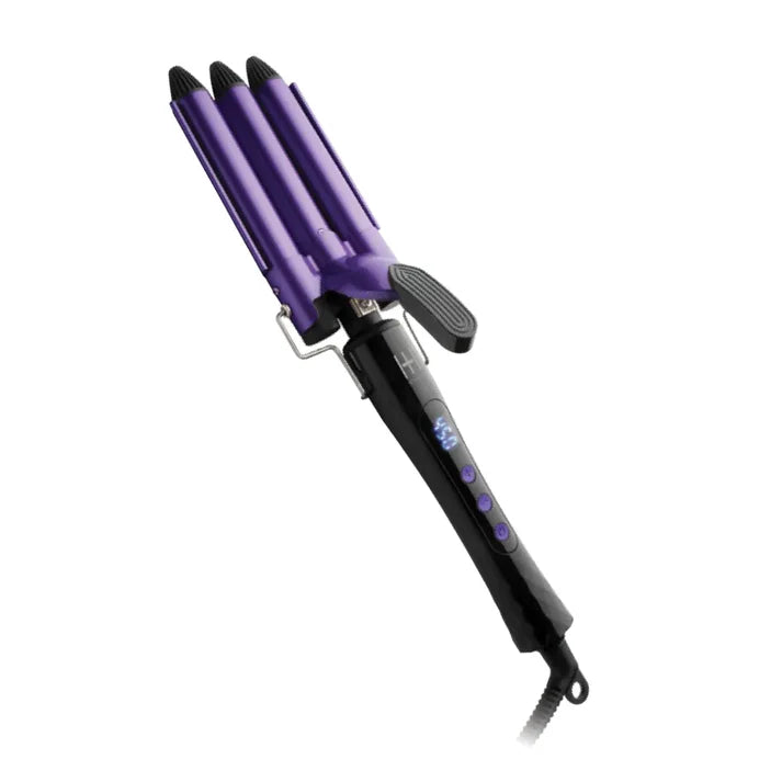 Annie-Hot & Hotter Digital Ceramic 3 Barrel Waver 3/4'' Curling Iron Purple