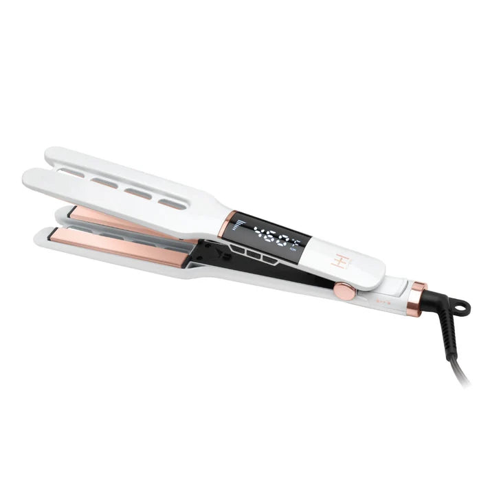 Annie-Hot & Hotter Dual Plate Digital Ceramic Flat Iron 1/2"  White