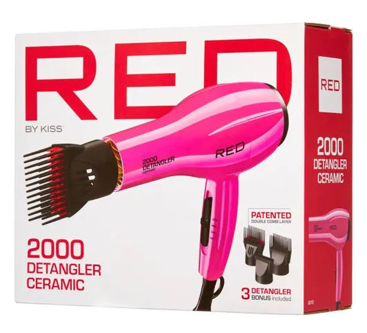 RED by KISS 2000 CERAMIC DETANGLER DRYER