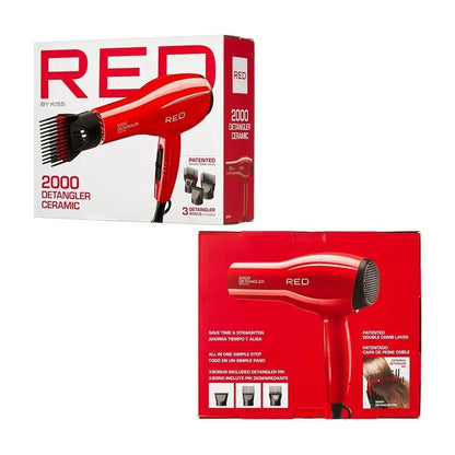 RED by KISS 2000 CERAMIC DETANGLER DRYER