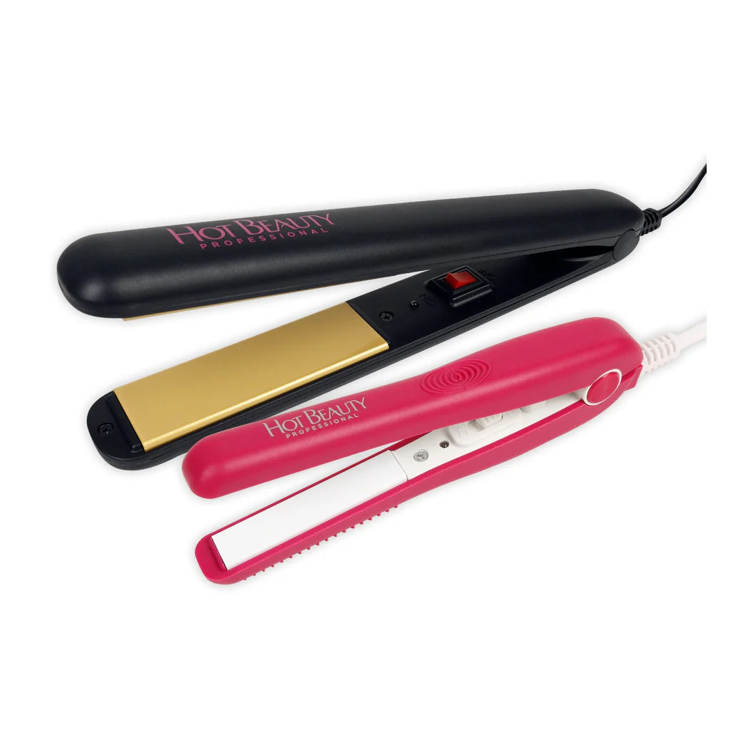 Hot Beauty Ceramic Flat Irons 2-in-1 Combo Value Pack
