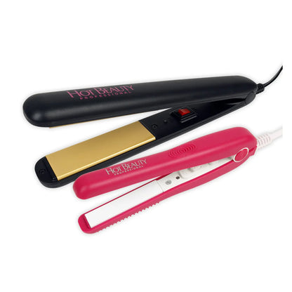 Hot Beauty Ceramic Flat Irons 2-in-1 Combo Value Pack